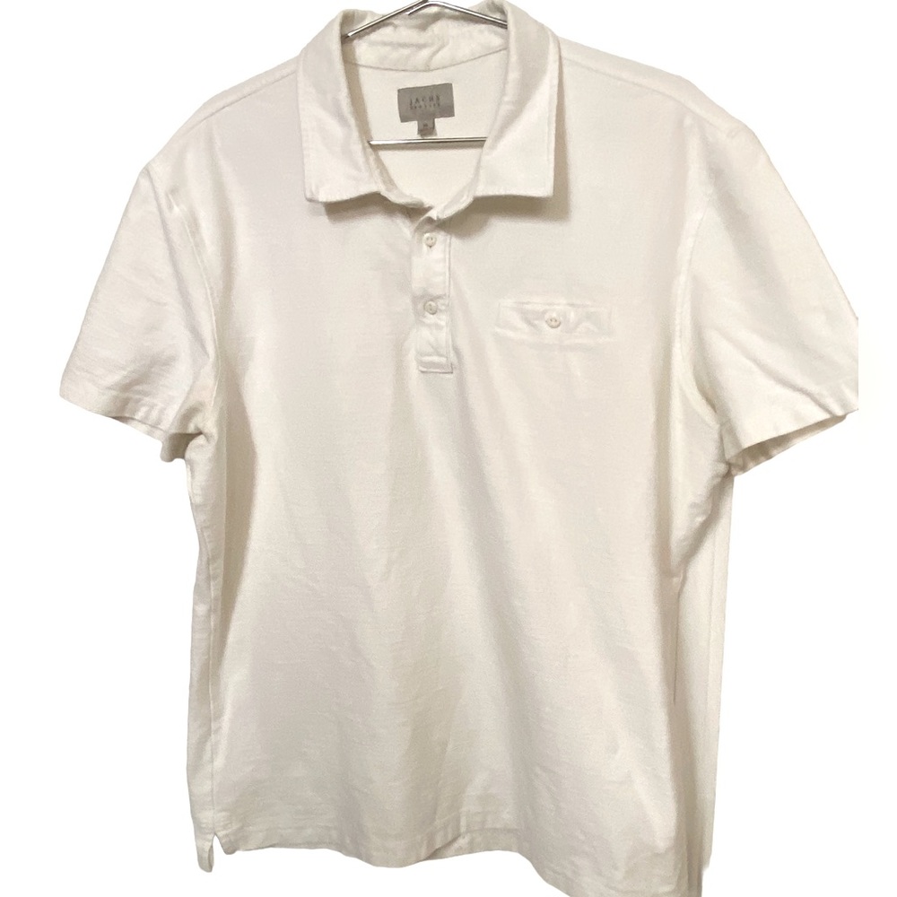 High End Thick Impressive JACHS New York XL Men’s White Polo Shirt MINTY Luxe
